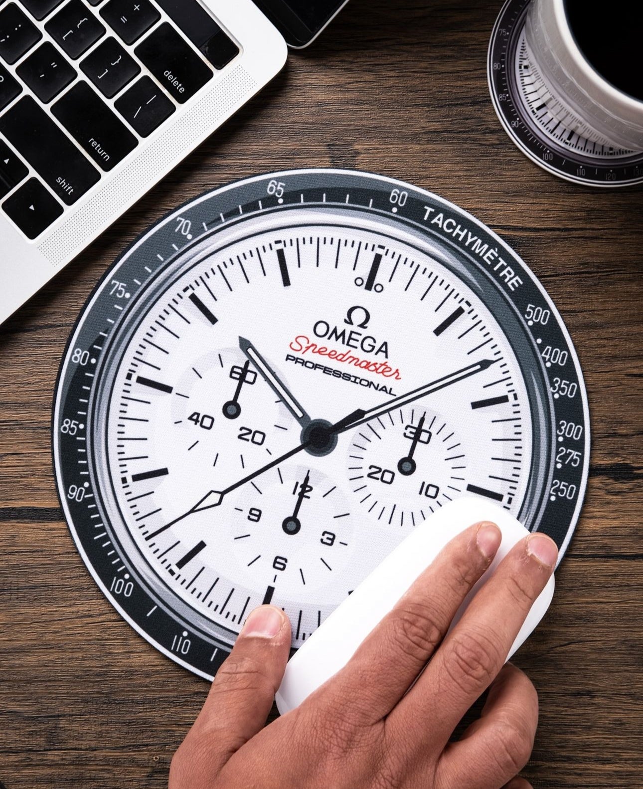 Speedmaster White Mousepad